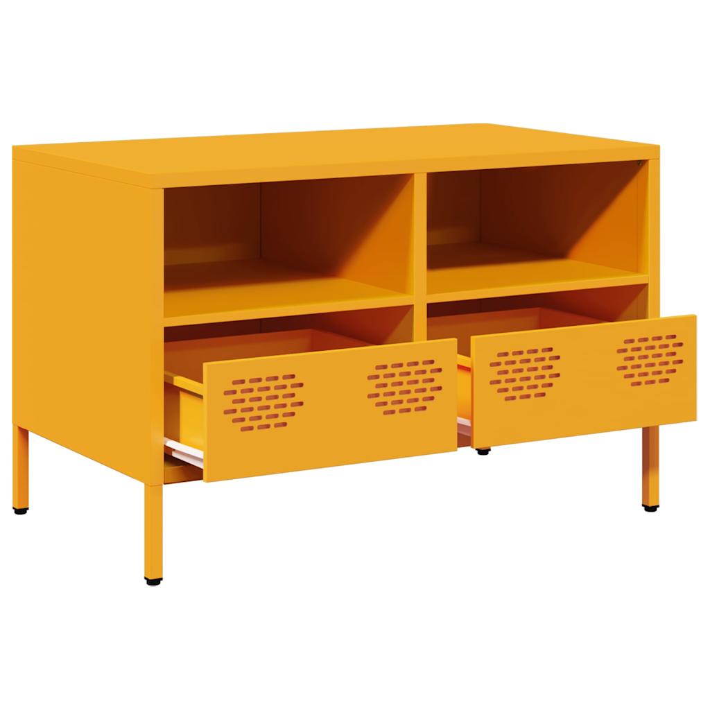 vidaXL TV Cabinet Mustard Yellow 68x39x43,5 cm Cold-rolled Steel