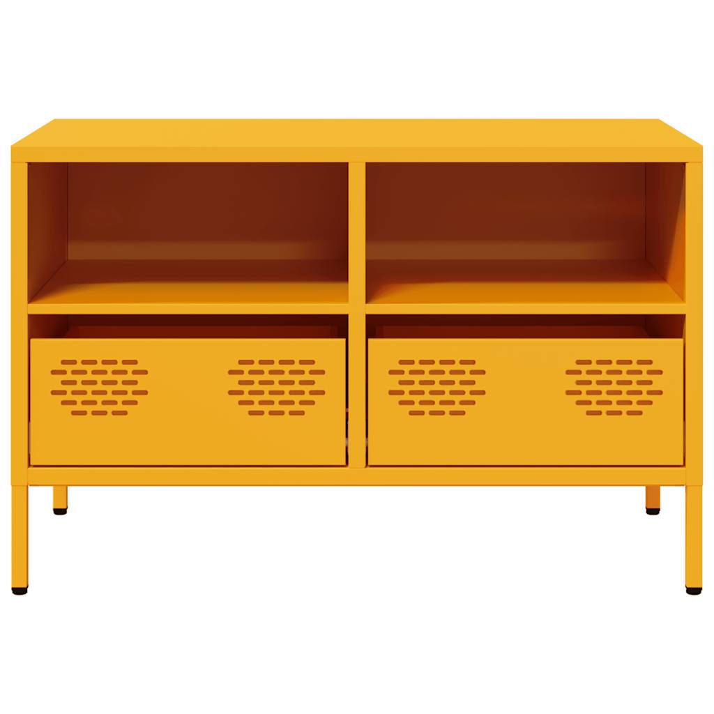 vidaXL TV Cabinet Mustard Yellow 68x39x43,5 cm Cold-rolled Steel