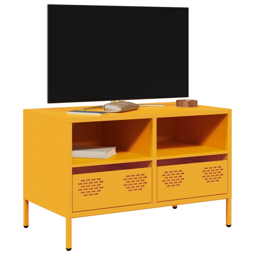 vidaXL TV Cabinet Mustard Yellow 68x39x43,5 cm Cold-rolled Steel