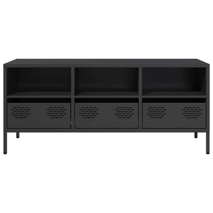 vidaXL TV Cabinet Black 101.5x39x43.5 cm Cold-rolled Steel