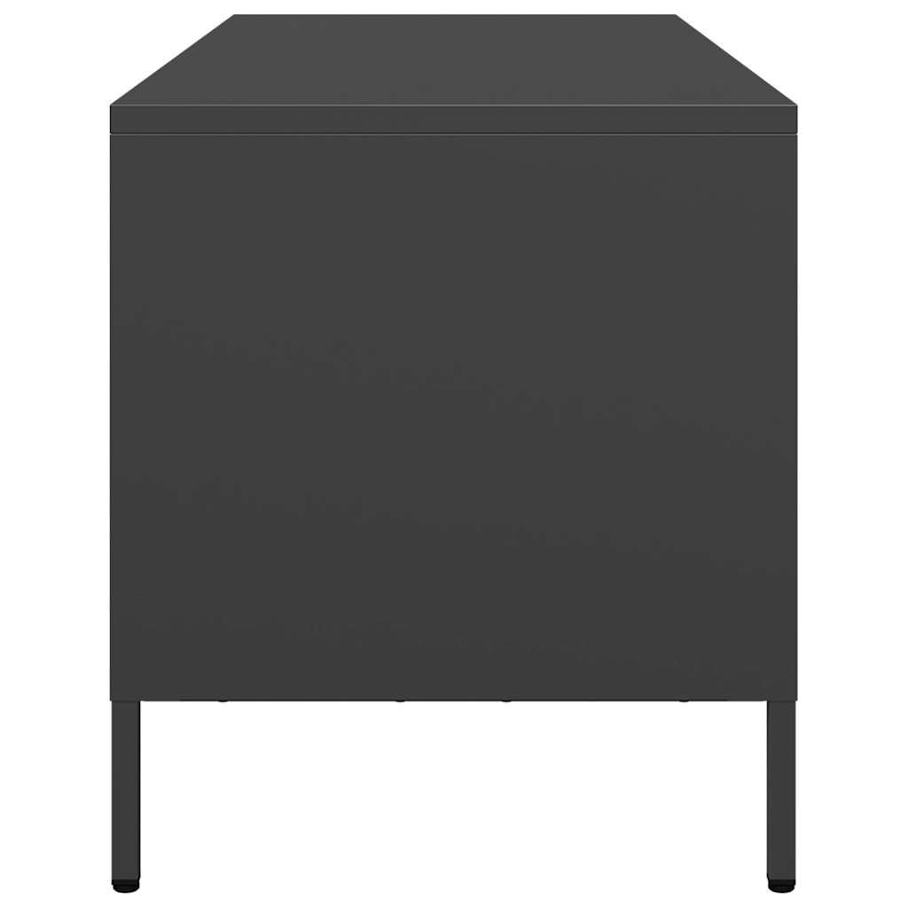 vidaXL TV Cabinet Black 101.5x39x43.5 cm Cold-rolled Steel