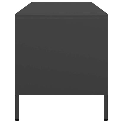 vidaXL TV Cabinet Black 101.5x39x43.5 cm Cold-rolled Steel