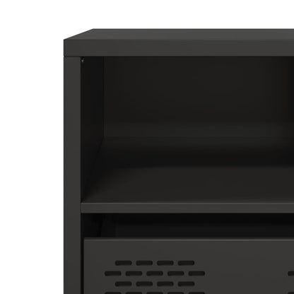 vidaXL TV Cabinet Black 101,5x39x43,5 cm Cold-rolled Steel