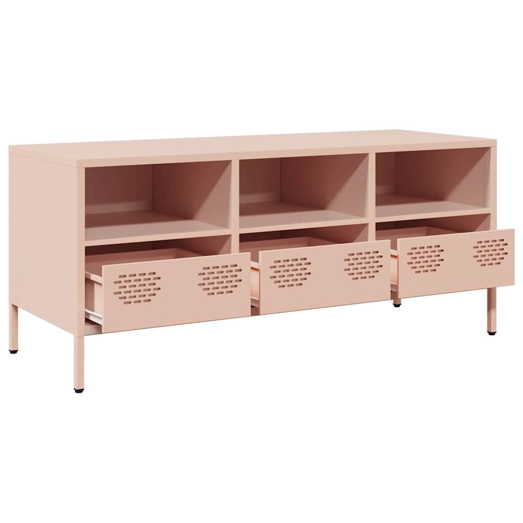 vidaXL TV Cabinet Pink 101,5x39x43,5 cm Cold-rolled Steel