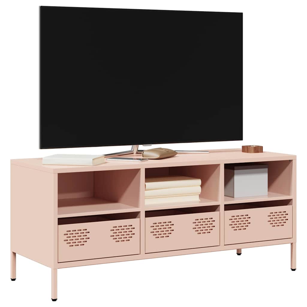 vidaXL TV Cabinet Pink 101,5x39x43,5 cm Cold-rolled Steel