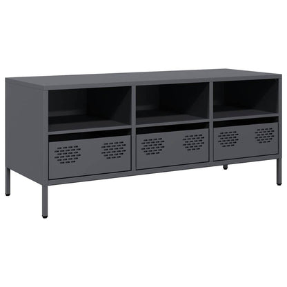 vidaXL TV Cabinet Anthracite 101,5x39x43,5 cm Cold-rolled Steel
