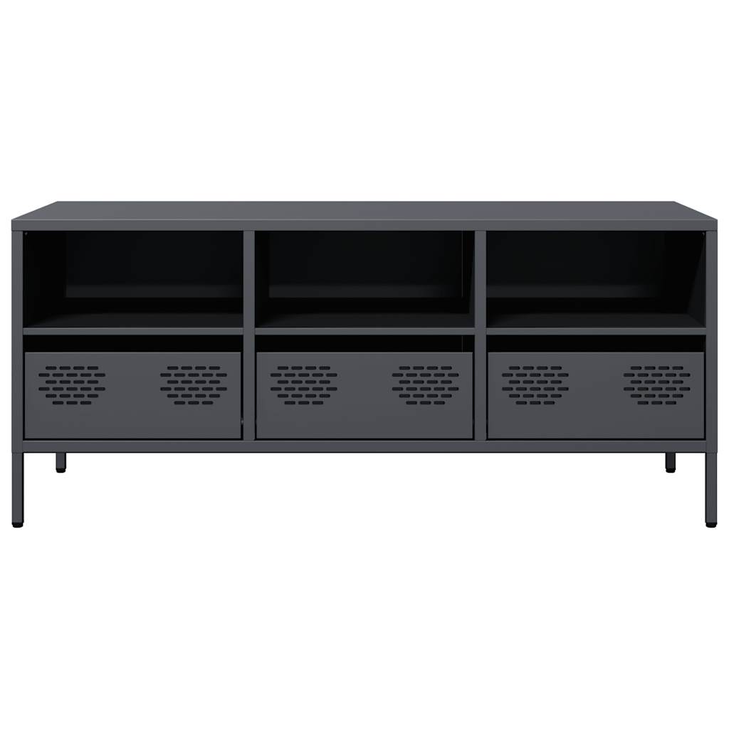 vidaXL TV Cabinet Anthracite 101.5x39x43.5 cm Cold-rolled Steel
