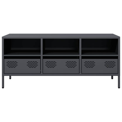 vidaXL TV Cabinet Anthracite 101.5x39x43.5 cm Cold-rolled Steel