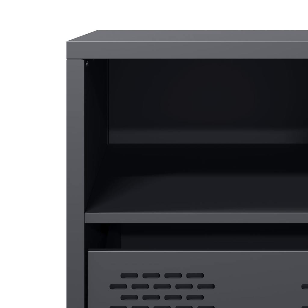 vidaXL TV Cabinet Anthracite 101.5x39x43.5 cm Cold-rolled Steel