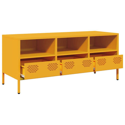 vidaXL TV Cabinet Mustard Yellow 101.5x39x43.5 cm Cold-rolled Steel