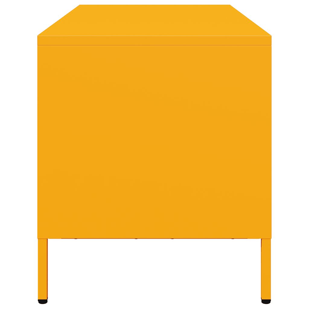 vidaXL TV Cabinet Mustard Yellow 101.5x39x43.5 cm Cold-rolled Steel