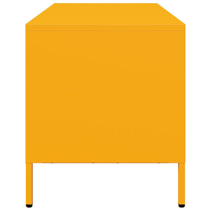 vidaXL TV Cabinet Mustard Yellow 101.5x39x43.5 cm Cold-rolled Steel