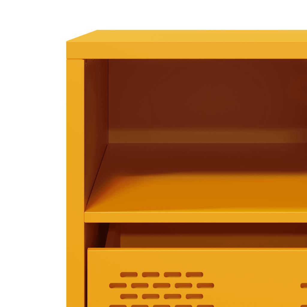 vidaXL TV Cabinet Mustard Yellow 101.5x39x43.5 cm Cold-rolled Steel