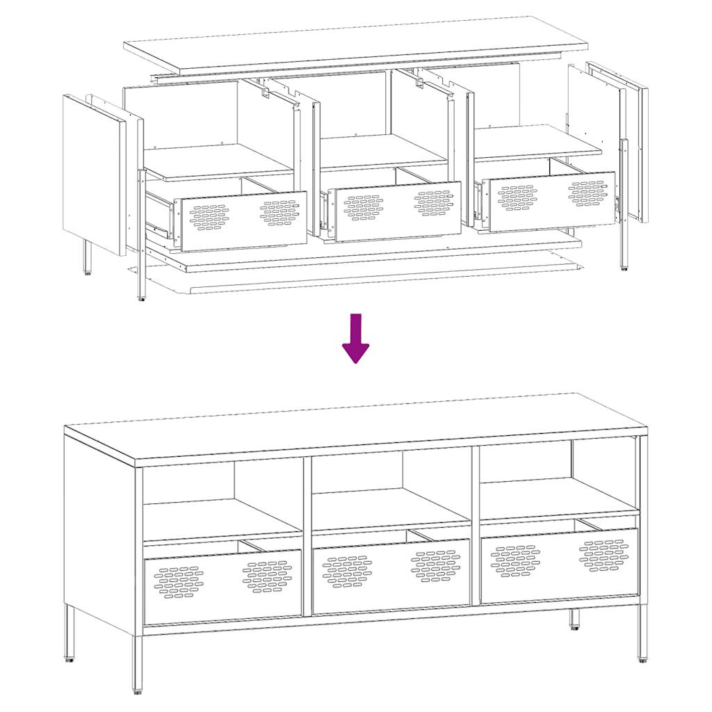 vidaXL TV Cabinet Mustard Yellow 101.5x39x43.5 cm Cold-rolled Steel