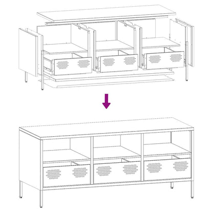 vidaXL TV Cabinet Mustard Yellow 101.5x39x43.5 cm Cold-rolled Steel
