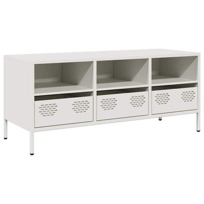 vidaXL TV Cabinet White 101,5x39x43,5 cm Cold-rolled Steel