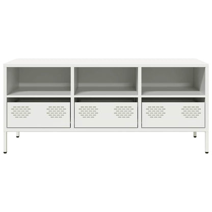 vidaXL TV Cabinet White 101,5x39x43,5 cm Cold-rolled Steel