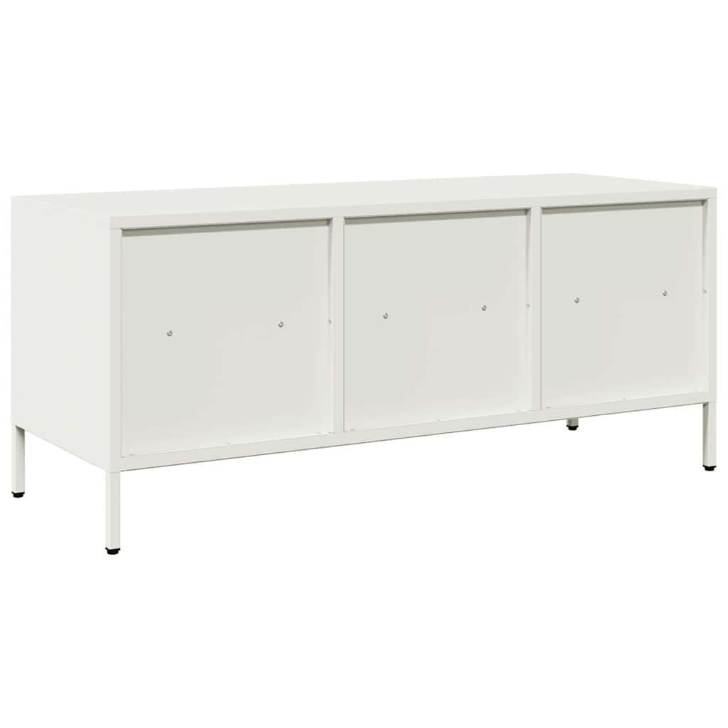 vidaXL TV Cabinet White 101,5x39x43,5 cm Cold-rolled Steel