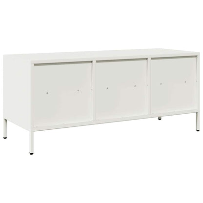 vidaXL TV Cabinet White 101,5x39x43,5 cm Cold-rolled Steel