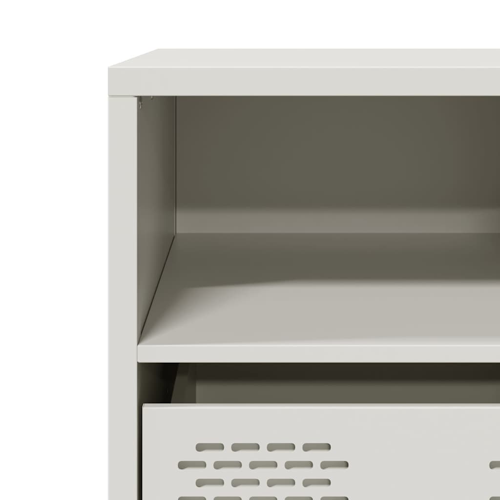 vidaXL TV Cabinet White 101,5x39x43,5 cm Cold-rolled Steel