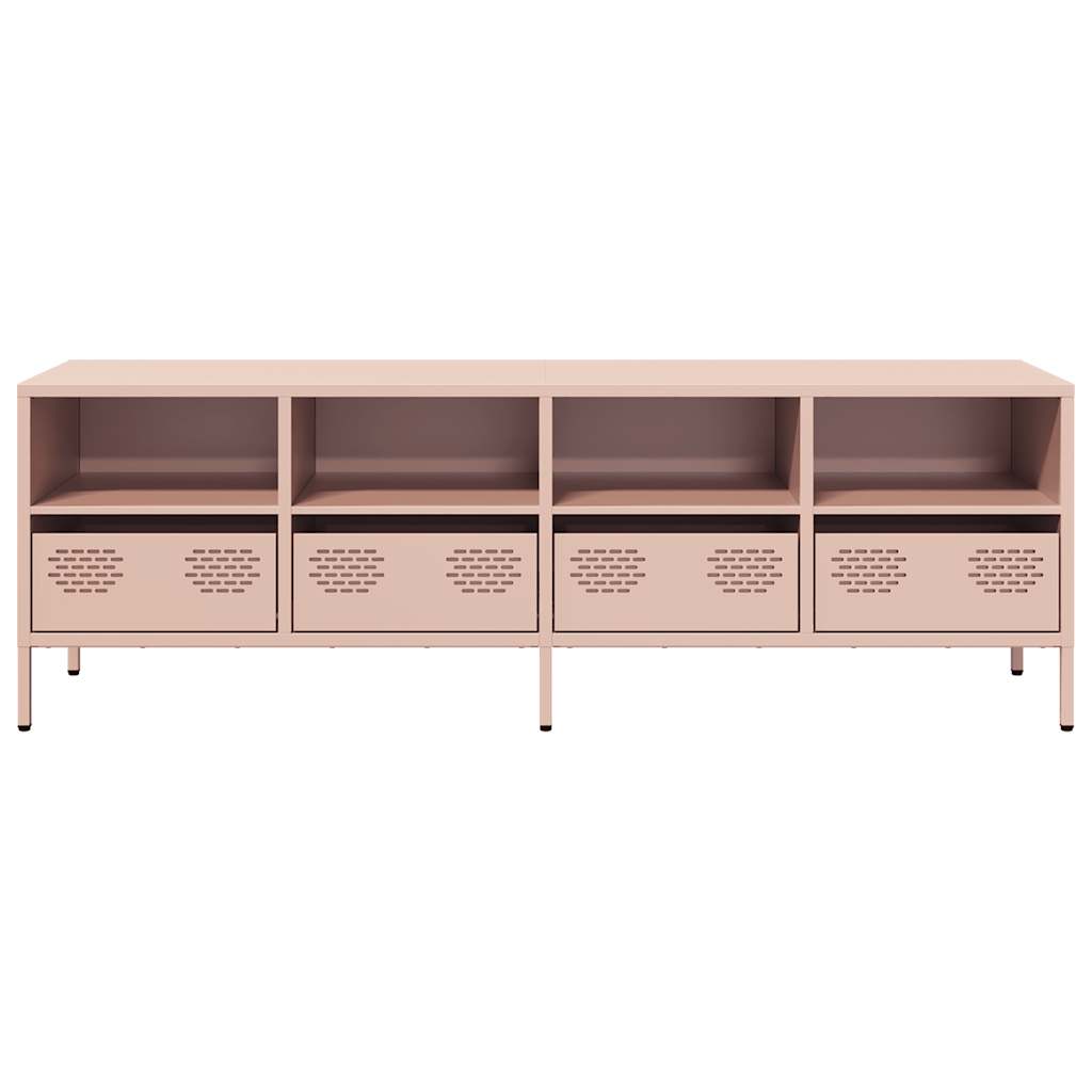 vidaXL TV Cabinet Pink 135x39x43.5 cm Cold-rolled Steel