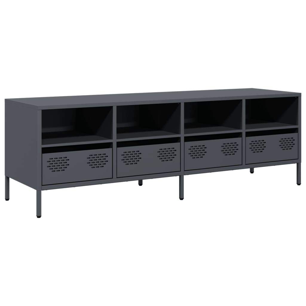 vidaXL TV Cabinet Anthracite 135x39x43.5 cm Cold-rolled Steel