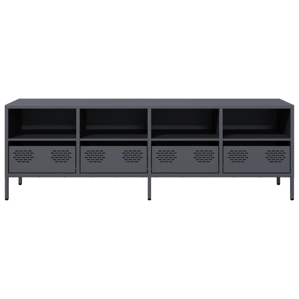 vidaXL TV Cabinet Anthracite 135x39x43.5 cm Cold-rolled Steel