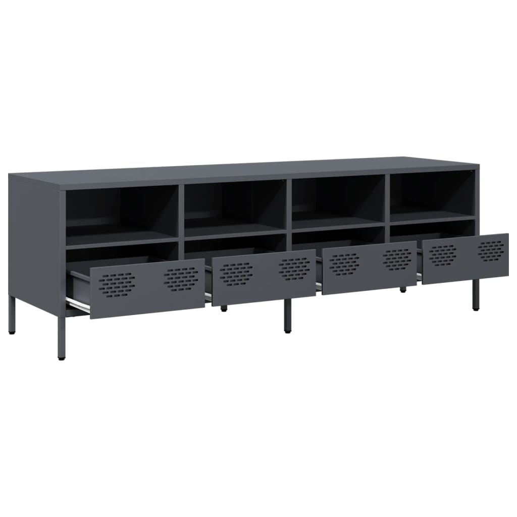 vidaXL TV Cabinet Anthracite 135x39x43,5 cm Cold-rolled Steel