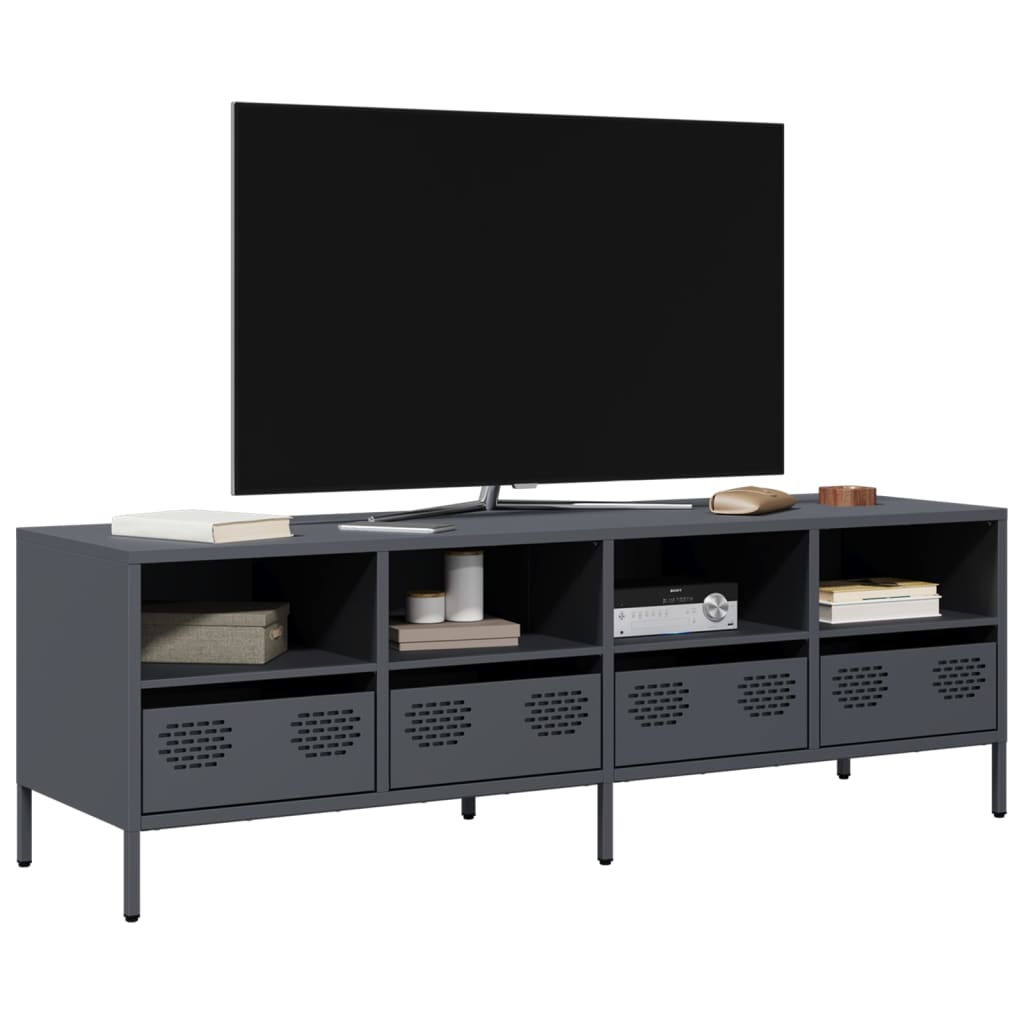 vidaXL TV Cabinet Anthracite 135x39x43,5 cm Cold-rolled Steel
