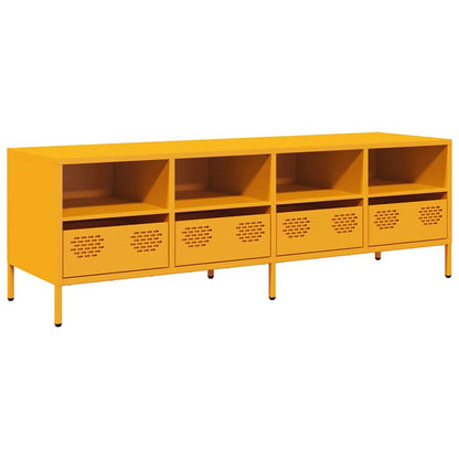 vidaXL TV Cabinet Mustard Yellow 135x39x43,5 cm Cold-rolled Steel