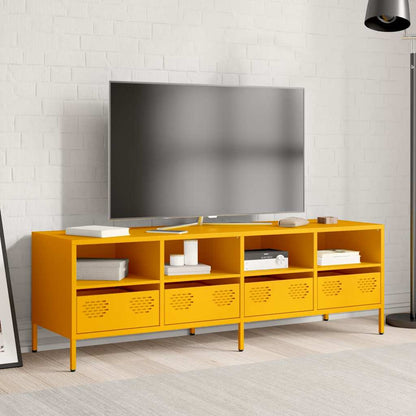 vidaXL TV Cabinet Mustard Yellow 135x39x43,5 cm Cold-rolled Steel