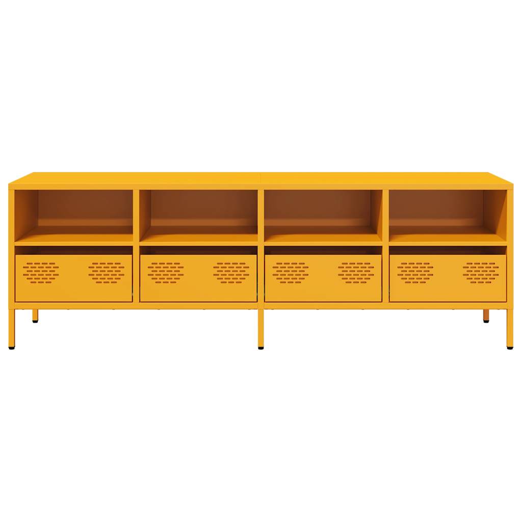 vidaXL TV Cabinet Mustard Yellow 135x39x43.5 cm Cold-rolled Steel