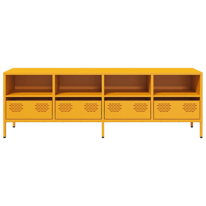 vidaXL TV Cabinet Mustard Yellow 135x39x43.5 cm Cold-rolled Steel