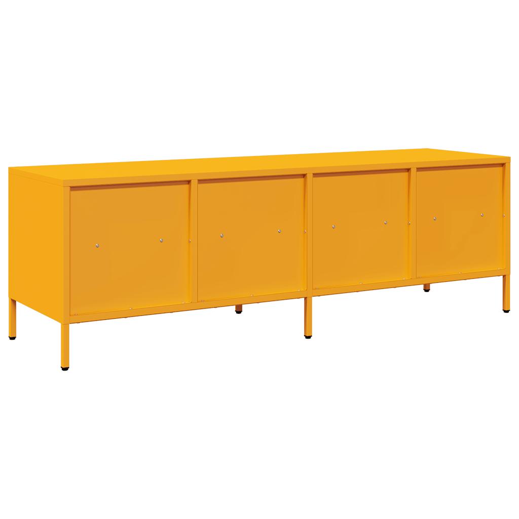 vidaXL TV Cabinet Mustard Yellow 135x39x43,5 cm Cold-rolled Steel