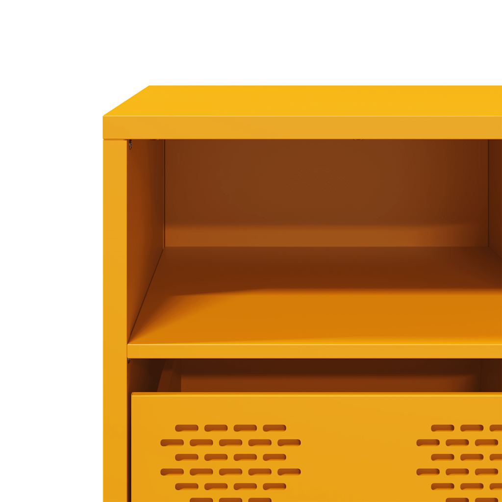 vidaXL TV Cabinet Mustard Yellow 135x39x43,5 cm Cold-rolled Steel