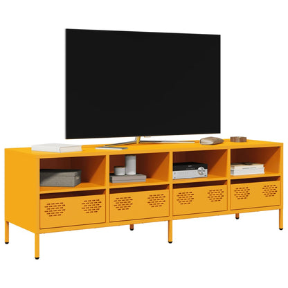 vidaXL TV Cabinet Mustard Yellow 135x39x43.5 cm Cold-rolled Steel