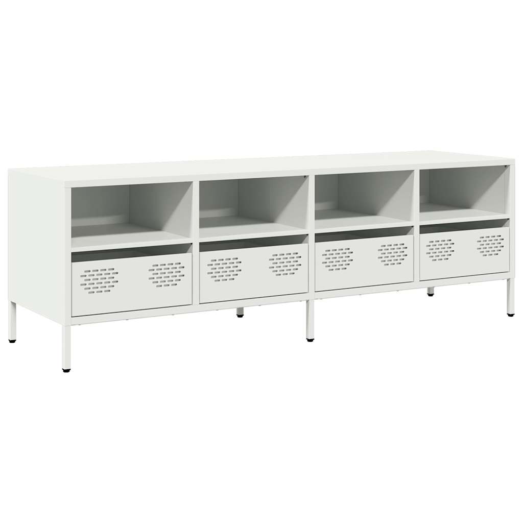 vidaXL TV Cabinet White 135x39x43.5 cm Cold-rolled Steel