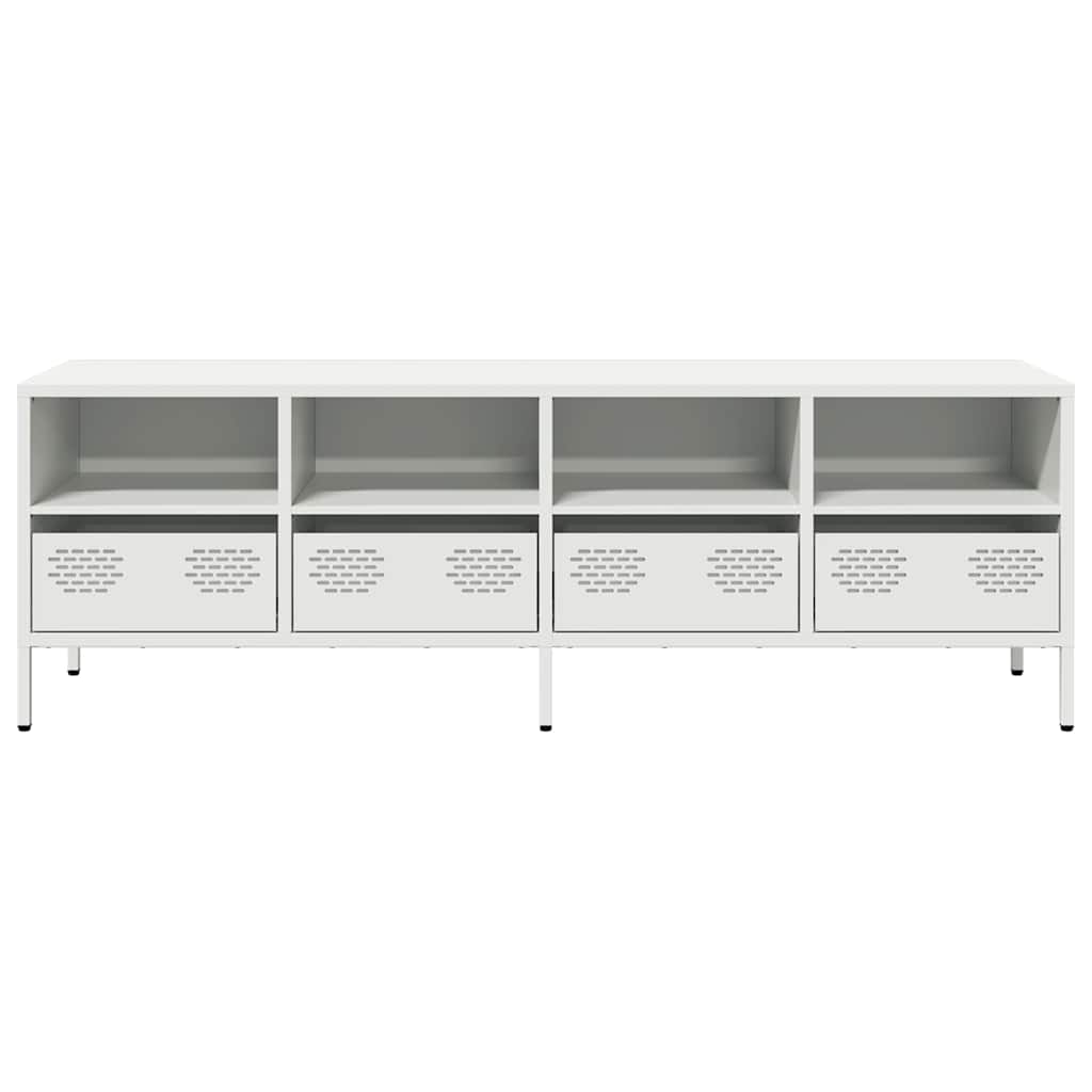 vidaXL TV Cabinet White 135x39x43.5 cm Cold-rolled Steel