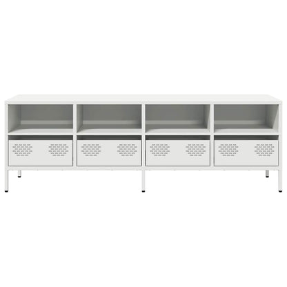 vidaXL TV Cabinet White 135x39x43.5 cm Cold-rolled Steel