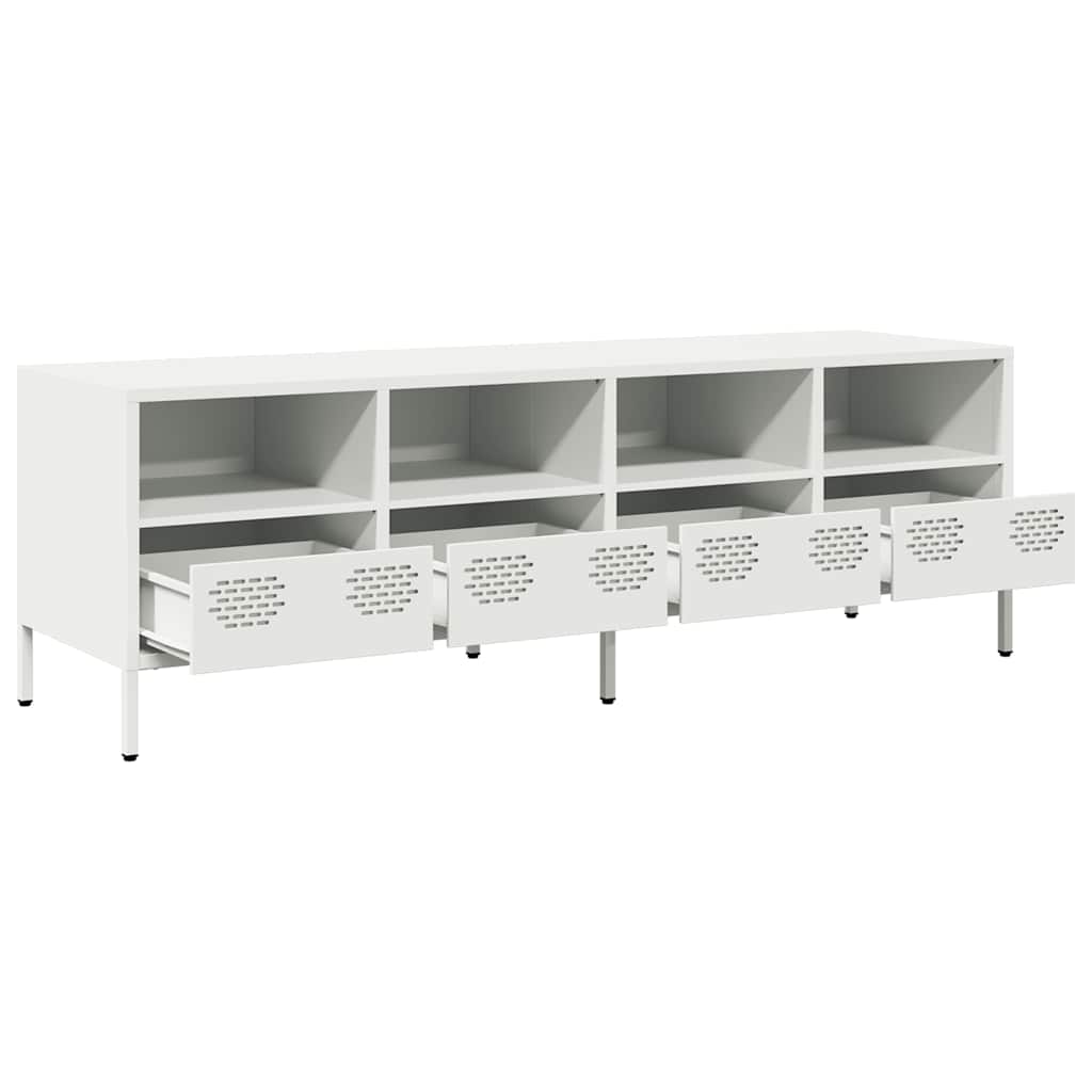 vidaXL TV Cabinet White 135x39x43,5 cm Cold-rolled Steel