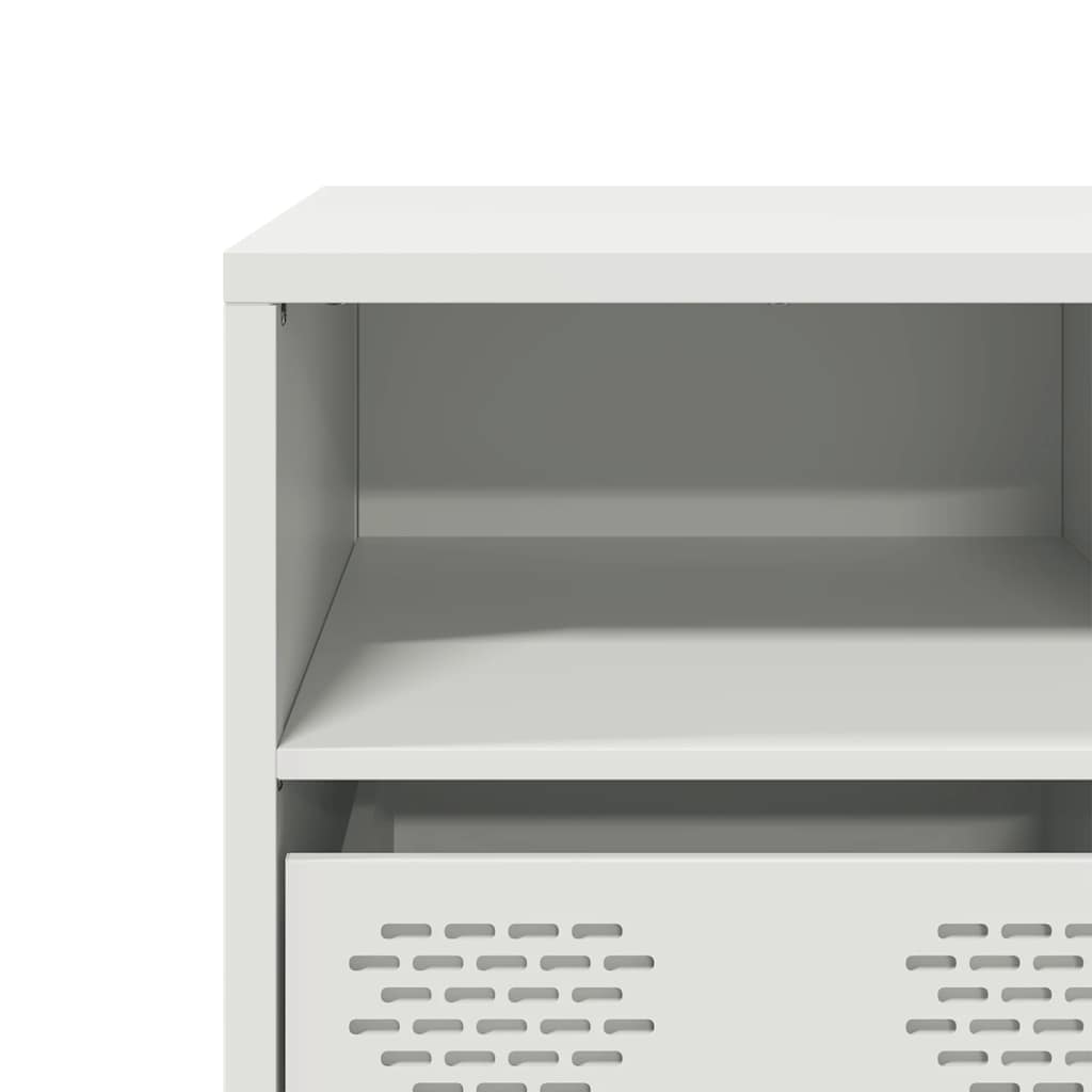 vidaXL TV Cabinet White 135x39x43.5 cm Cold-rolled Steel