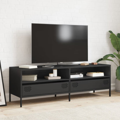 vidaXL TV Cabinet Black 135x39x43,5 cm Cold-rolled Steel