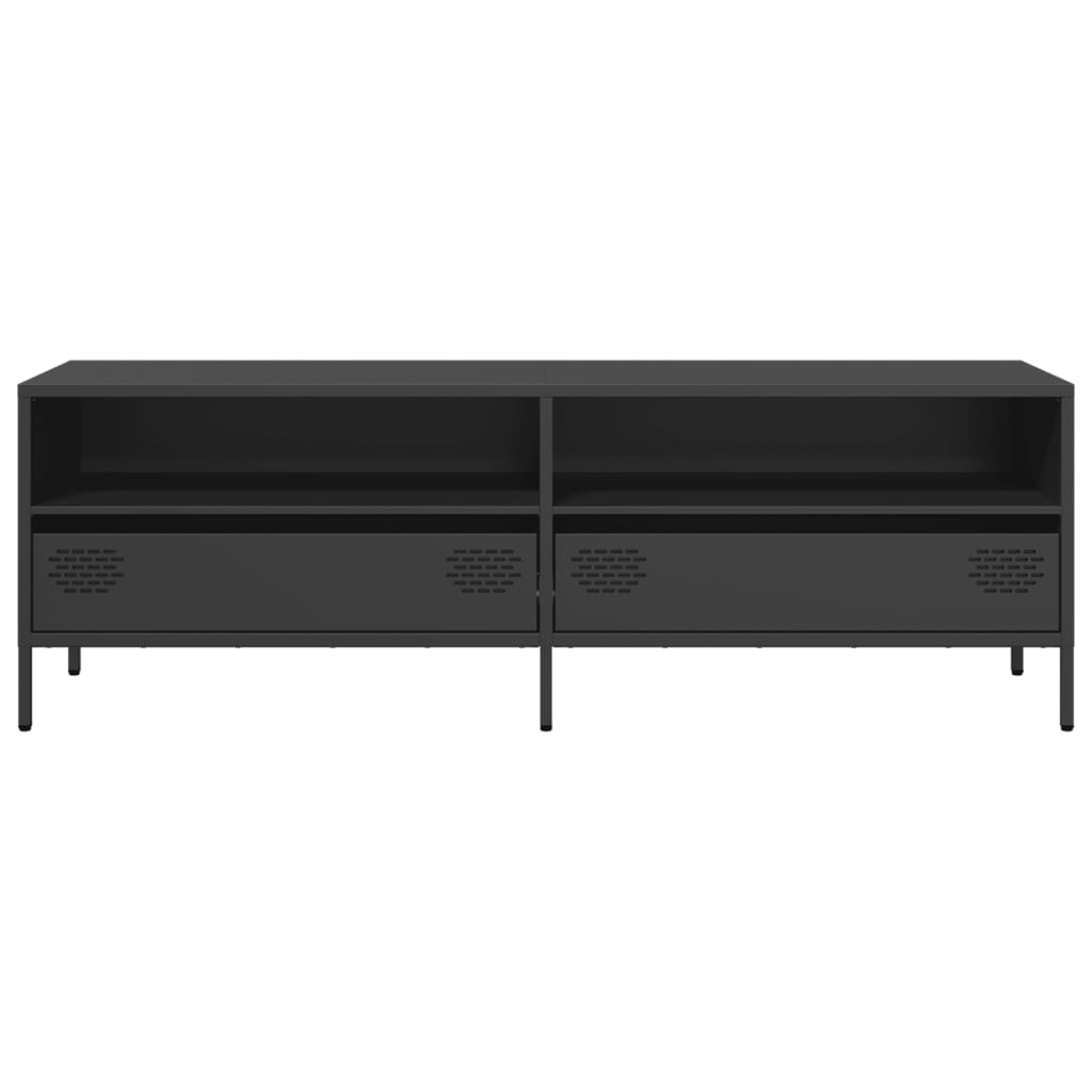 vidaXL TV Cabinet Black 135x39x43.5 cm Cold-rolled Steel