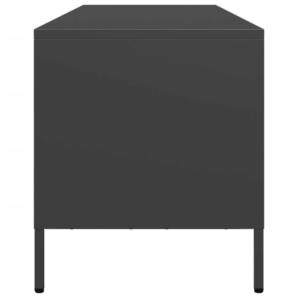 vidaXL TV Cabinet Black 135x39x43.5 cm Cold-rolled Steel