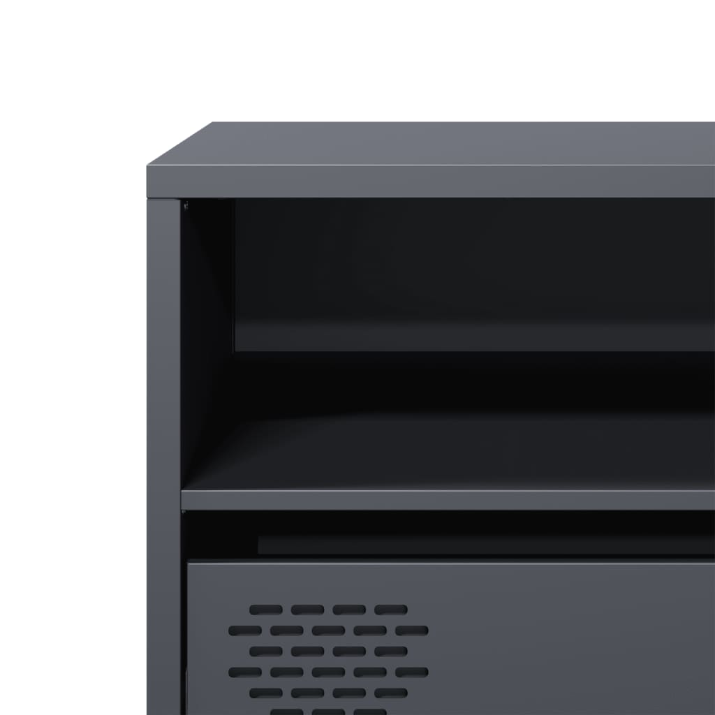 vidaXL TV Cabinet Anthracite 135x39x43.5 cm Cold-rolled Steel