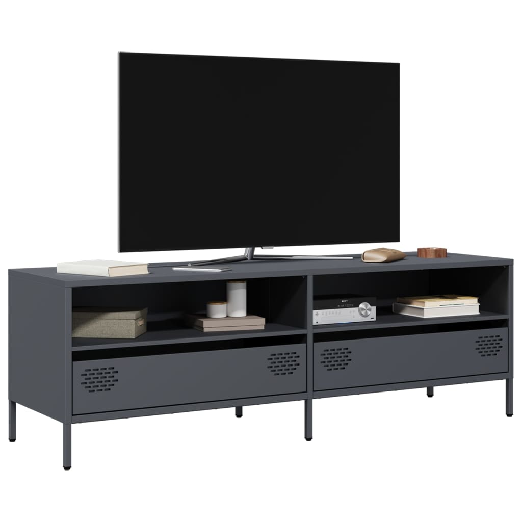 vidaXL TV Cabinet Anthracite 135x39x43,5 cm Cold-rolled Steel
