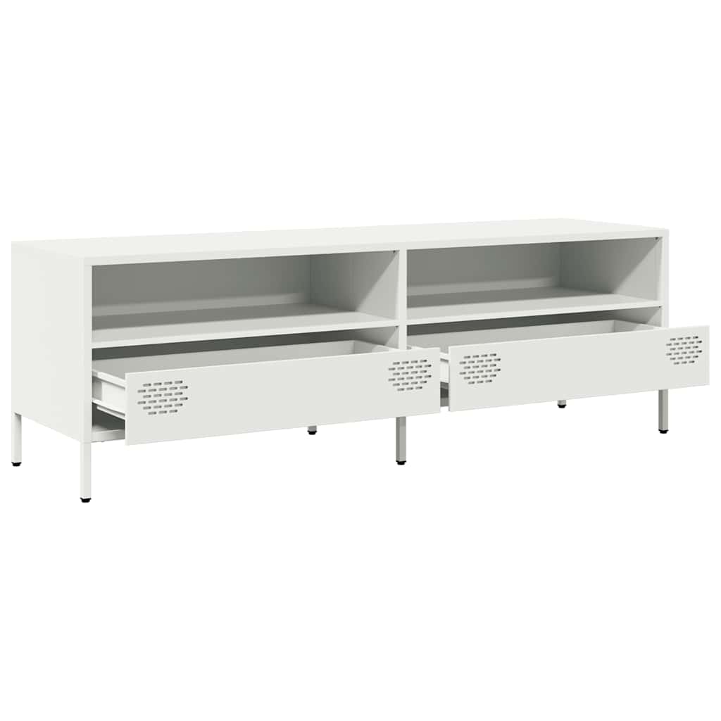 vidaXL TV Cabinet White 135x39x43.5 cm Cold-rolled Steel
