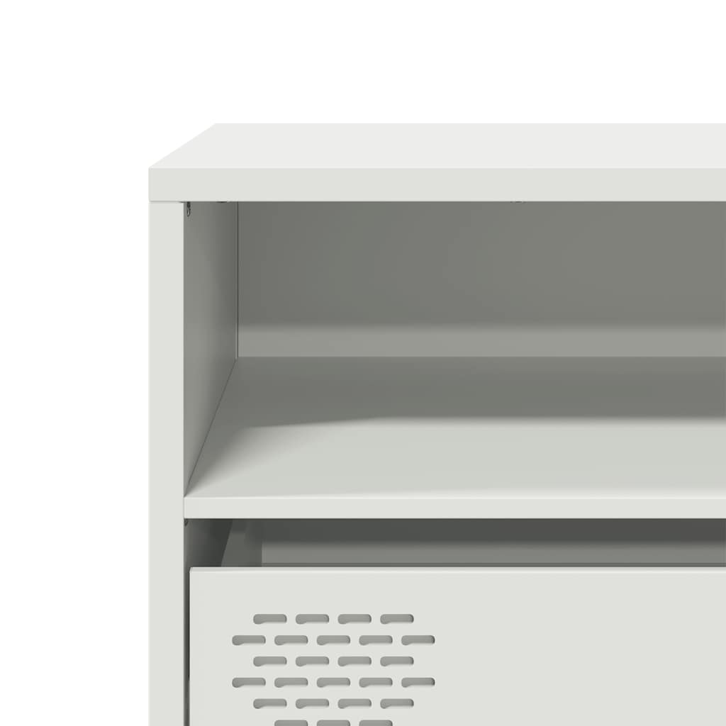 vidaXL TV Cabinet White 135x39x43.5 cm Cold-rolled Steel