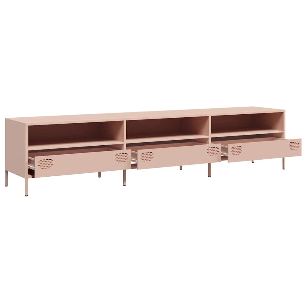 vidaXL TV Cabinet Pink 202x39x43,5 cm Cold-rolled Steel