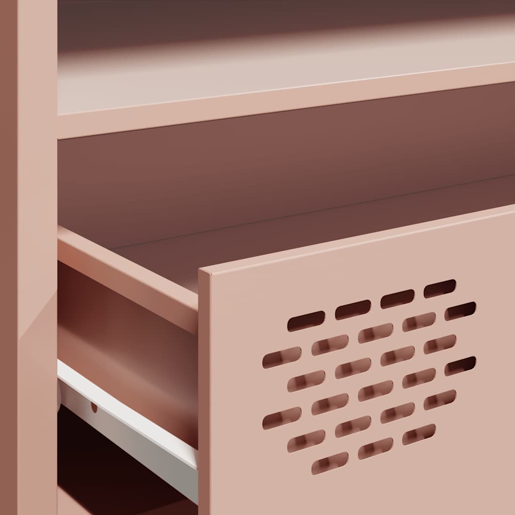 vidaXL TV Cabinet Pink 202x39x43.5 cm Cold-rolled Steel